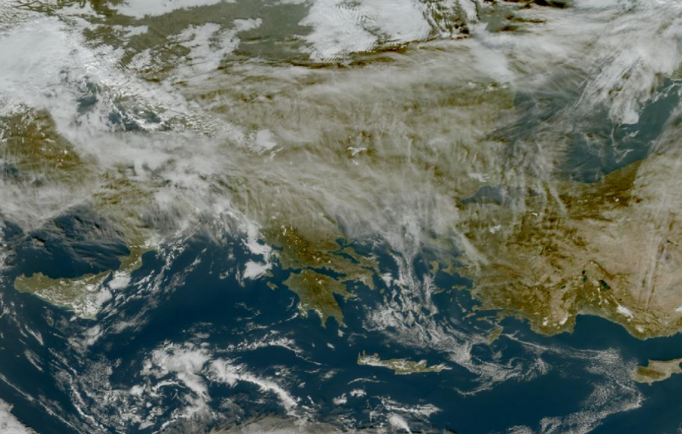 Τελευταία δορυφορική εικόνα νεφοκάλυψης