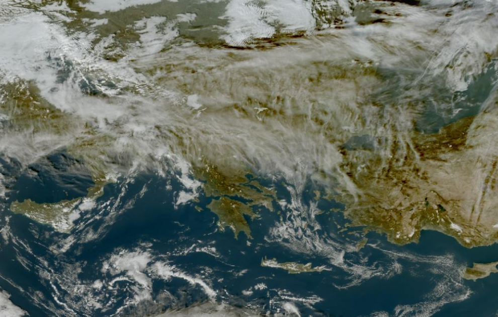 Τελευταία δορυφορική εικόνα νεφοκάλυψης