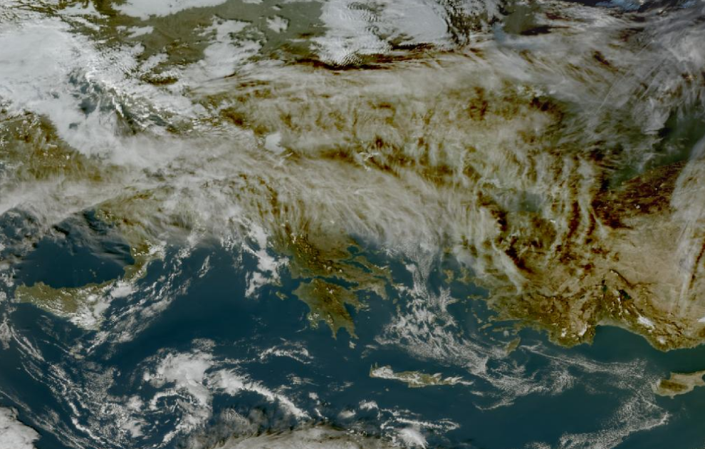 Τελευταία δορυφορική εικόνα νεφοκάλυψης