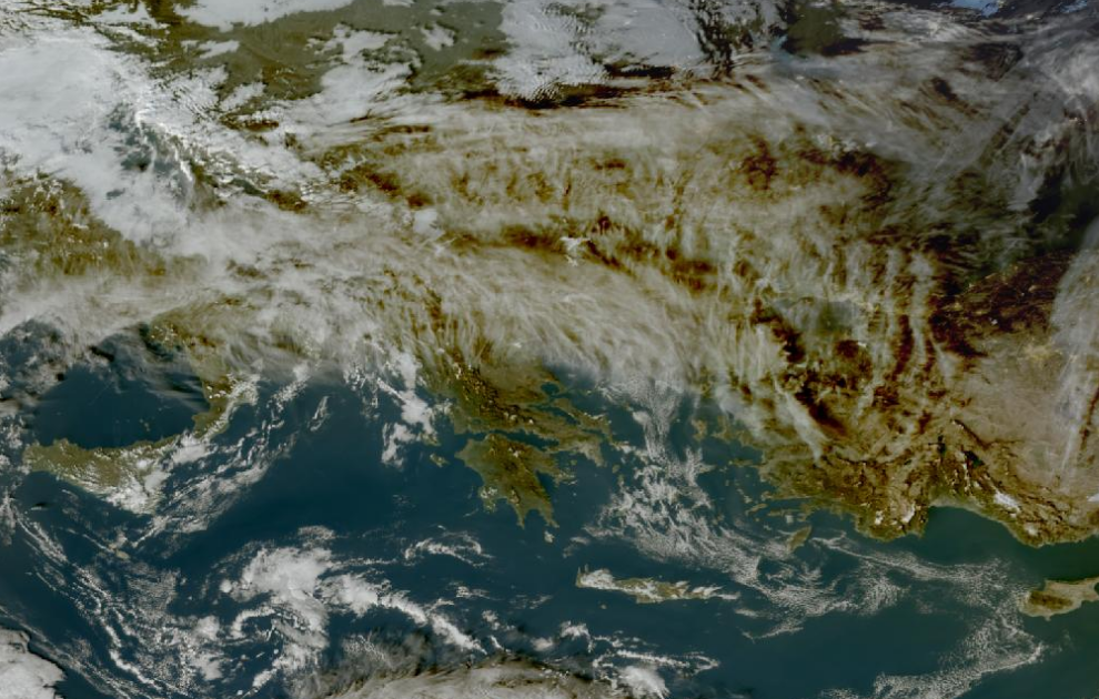 Τελευταία δορυφορική εικόνα νεφοκάλυψης