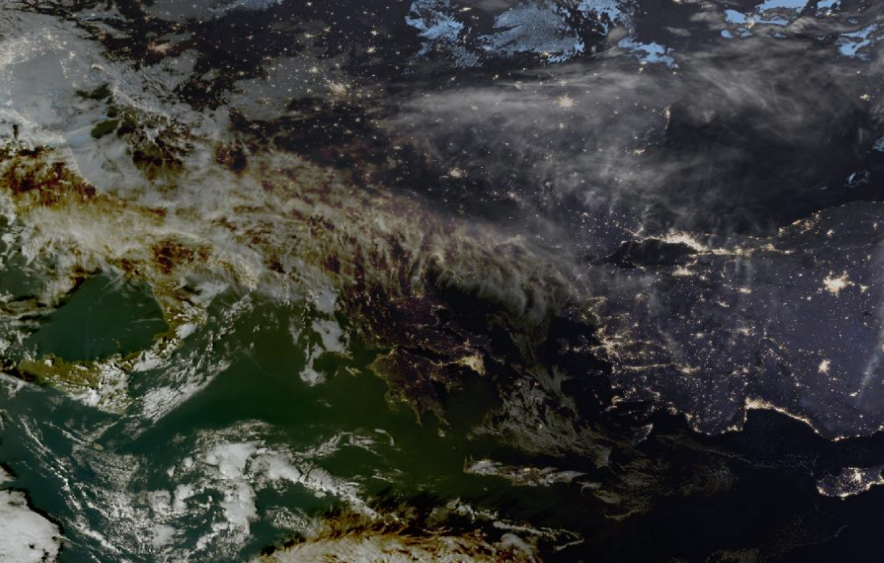 Τελευταία δορυφορική εικόνα νεφοκάλυψης