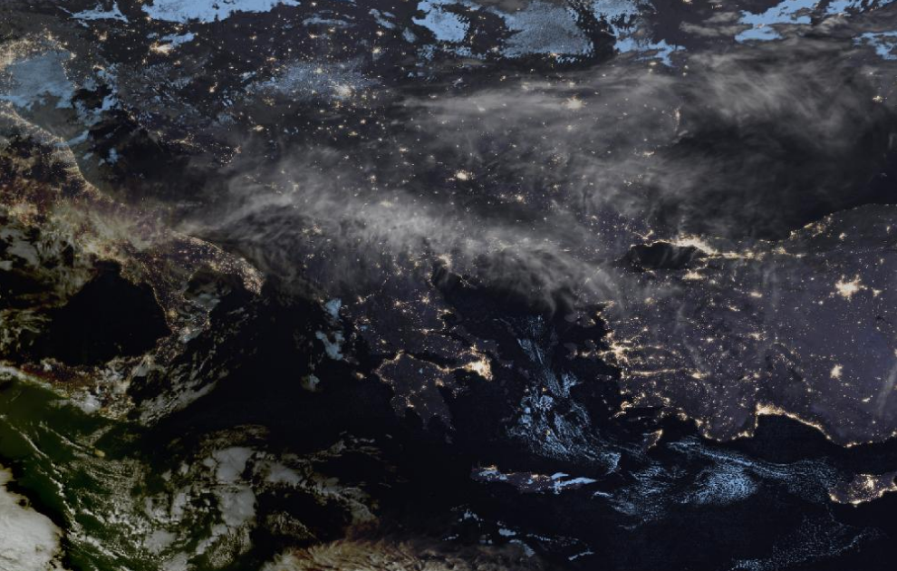 Τελευταία δορυφορική εικόνα νεφοκάλυψης