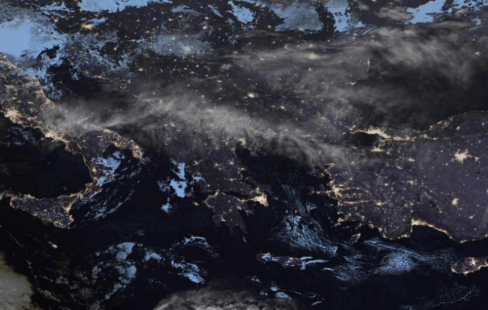 Τελευταία δορυφορική εικόνα νεφοκάλυψης