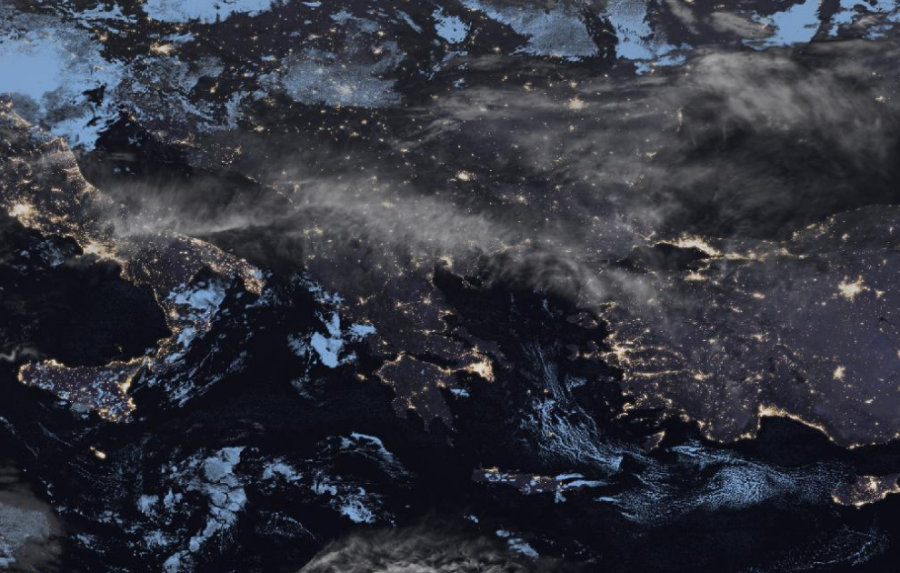 Τελευταία δορυφορική εικόνα νεφοκάλυψης