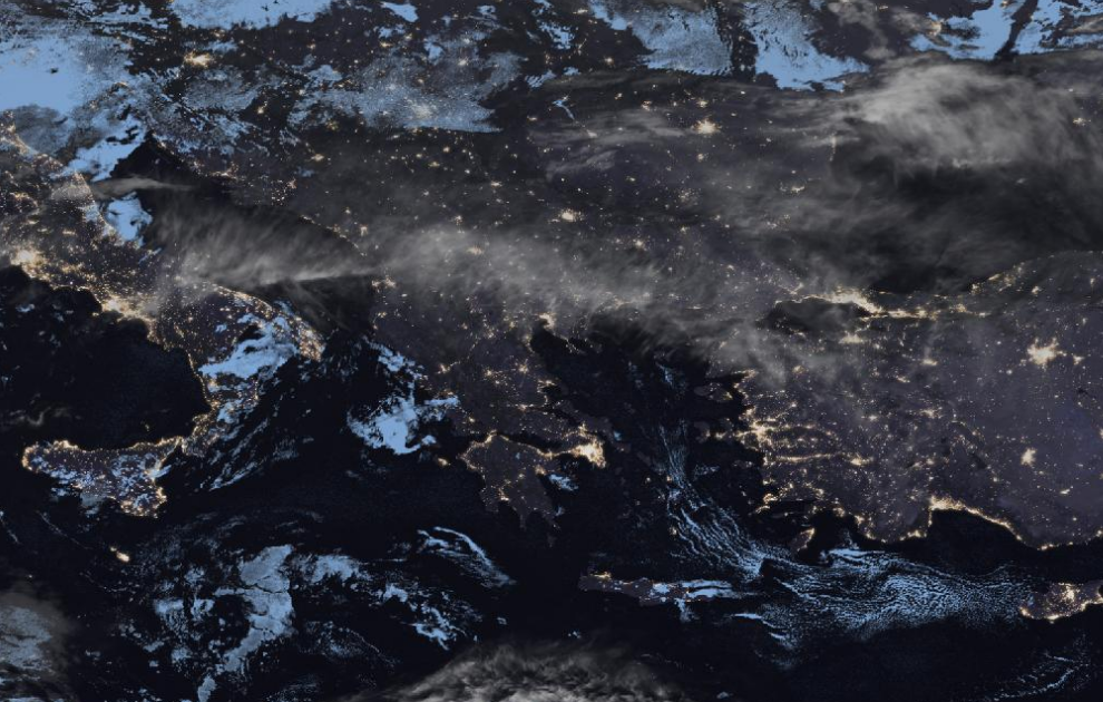 Τελευταία δορυφορική εικόνα νεφοκάλυψης