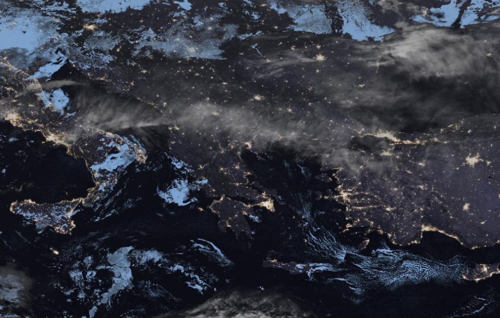 Τελευταία δορυφορική εικόνα νεφοκάλυψης