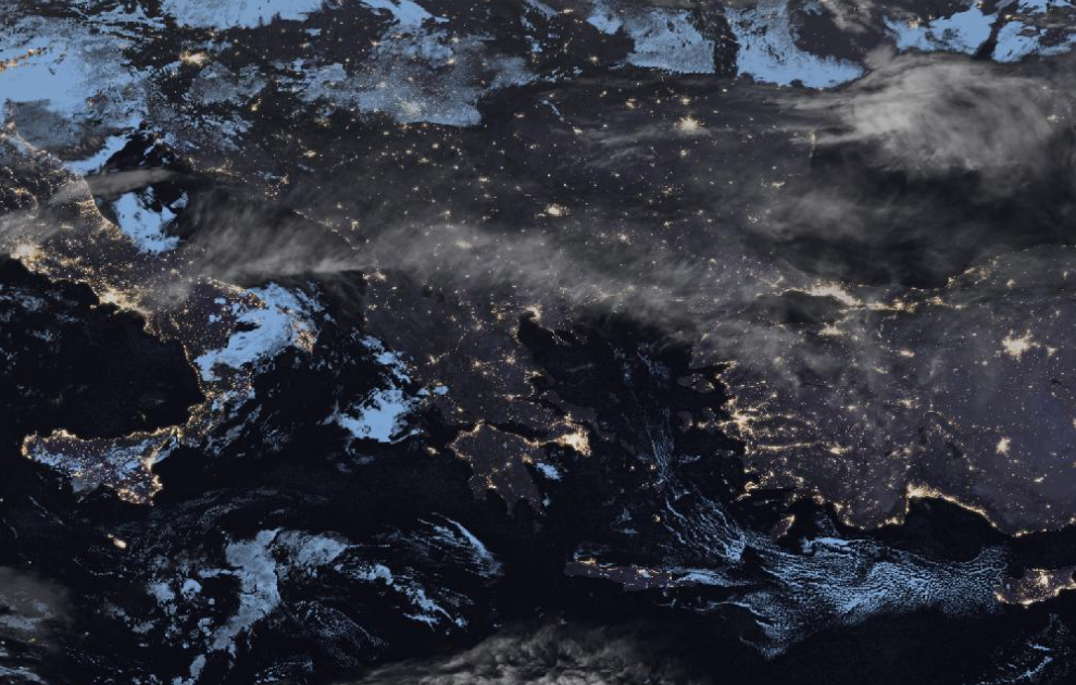 Τελευταία δορυφορική εικόνα νεφοκάλυψης