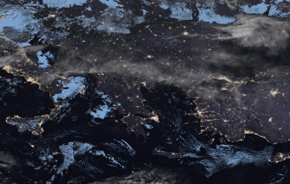 Τελευταία δορυφορική εικόνα νεφοκάλυψης