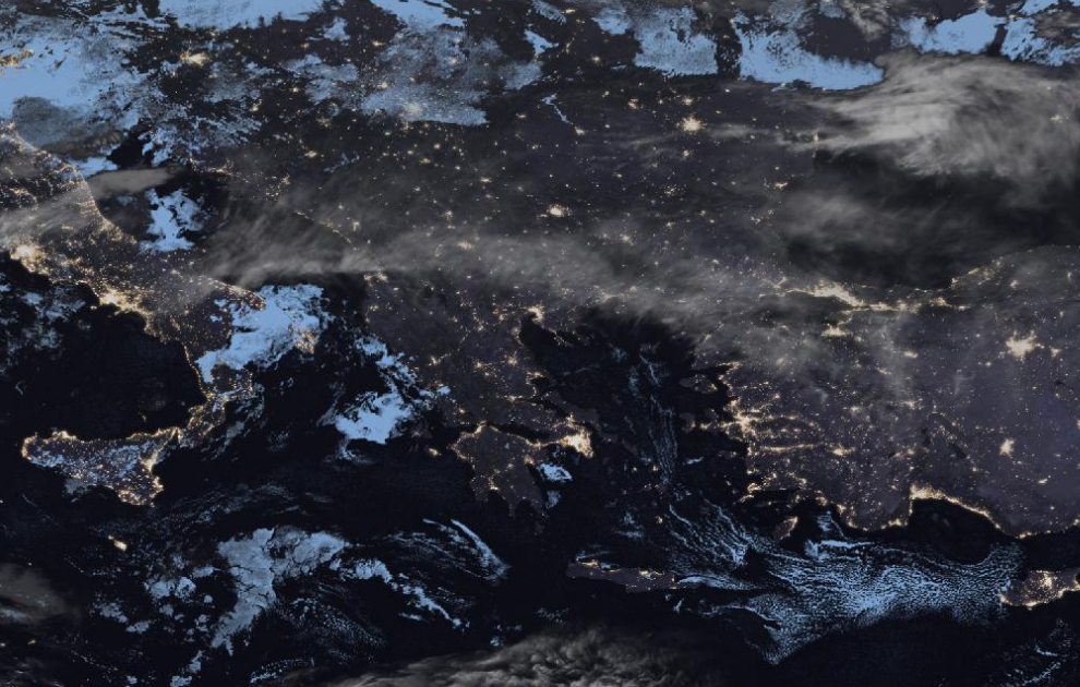 Τελευταία δορυφορική εικόνα νεφοκάλυψης