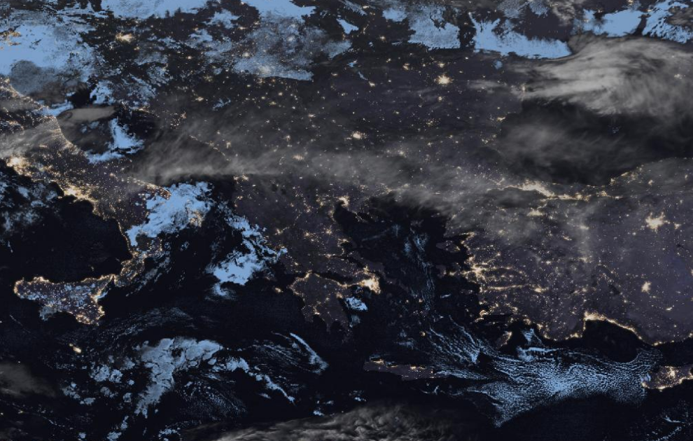 Τελευταία δορυφορική εικόνα νεφοκάλυψης