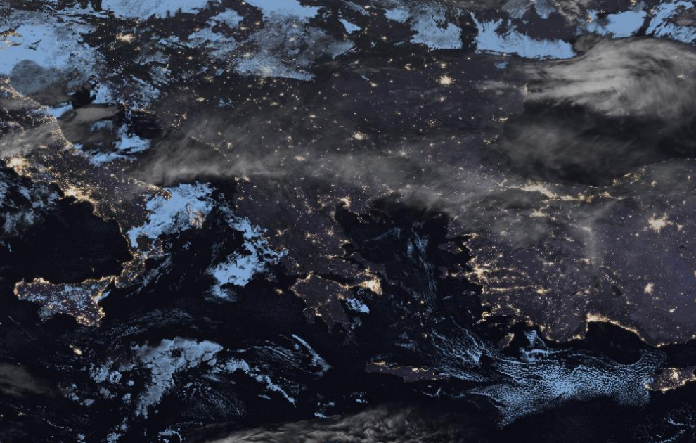 Τελευταία δορυφορική εικόνα νεφοκάλυψης