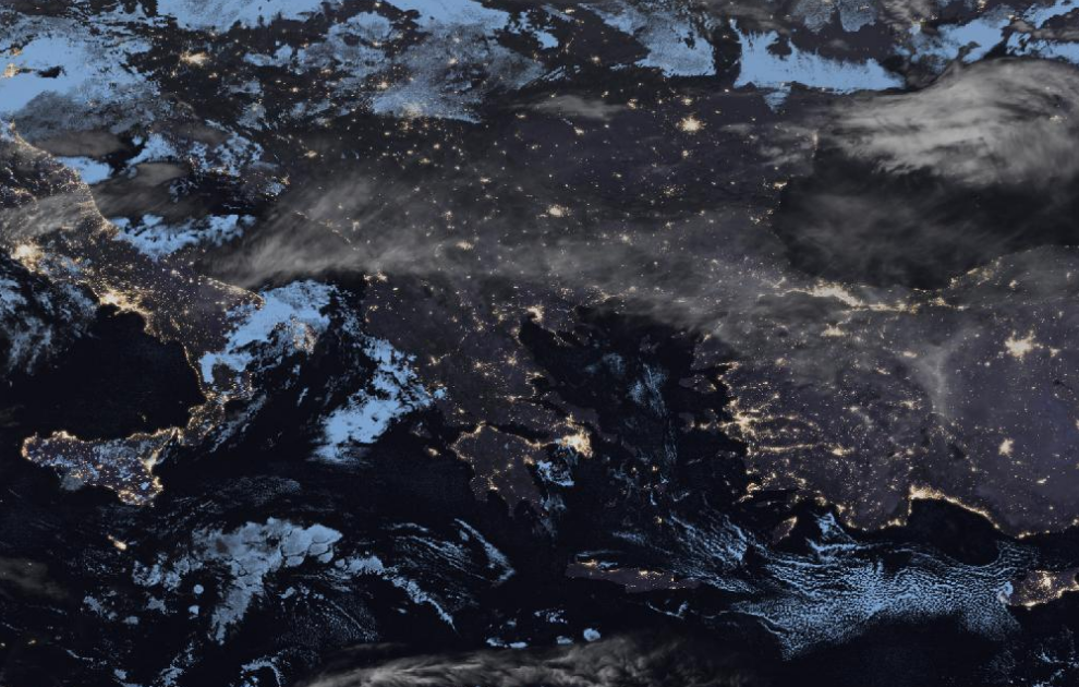 Τελευταία δορυφορική εικόνα νεφοκάλυψης