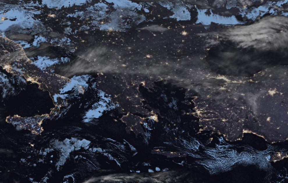 Τελευταία δορυφορική εικόνα νεφοκάλυψης