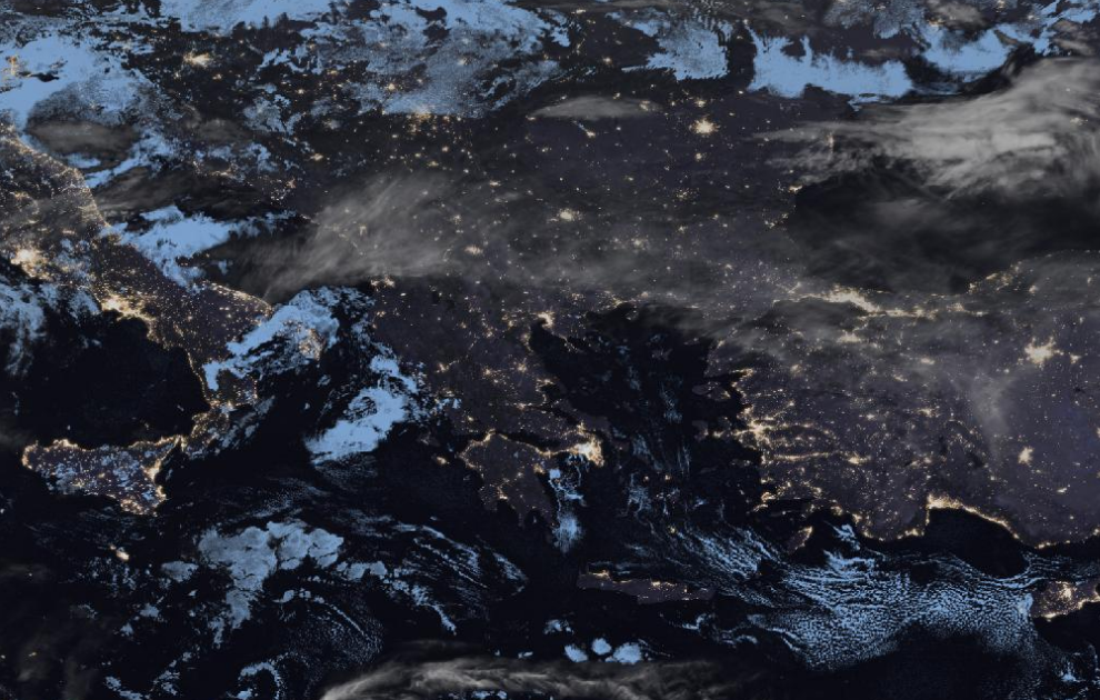 Τελευταία δορυφορική εικόνα νεφοκάλυψης