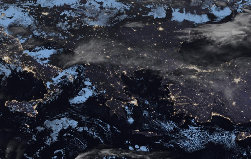 Τελευταία δορυφορική εικόνα νεφοκάλυψης