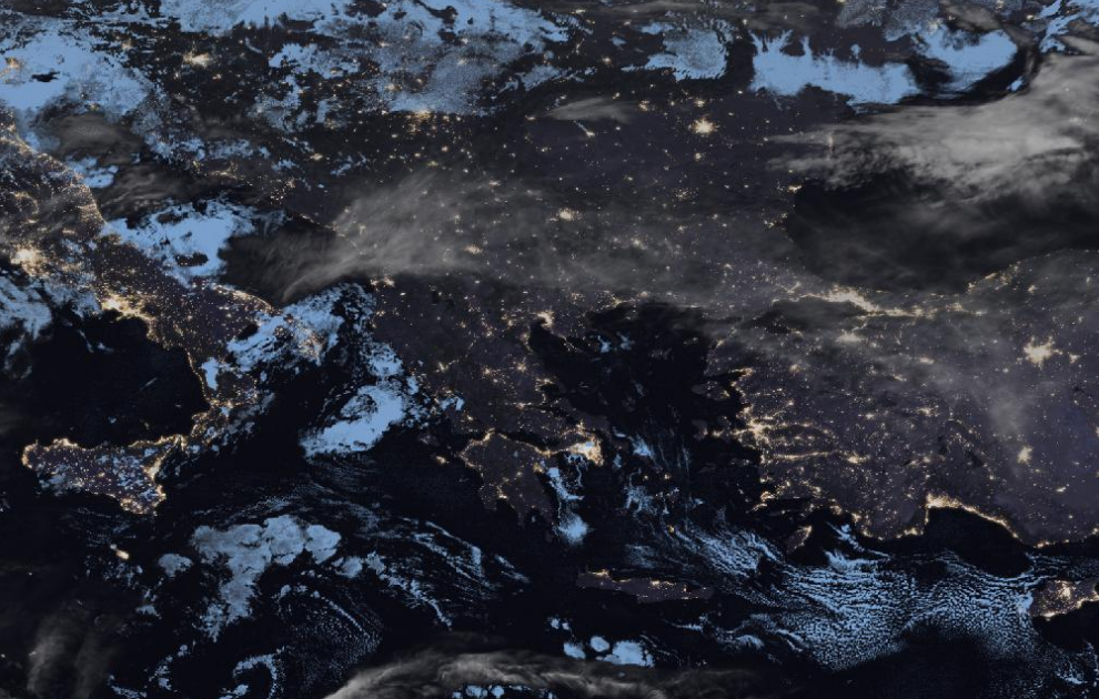 Τελευταία δορυφορική εικόνα νεφοκάλυψης