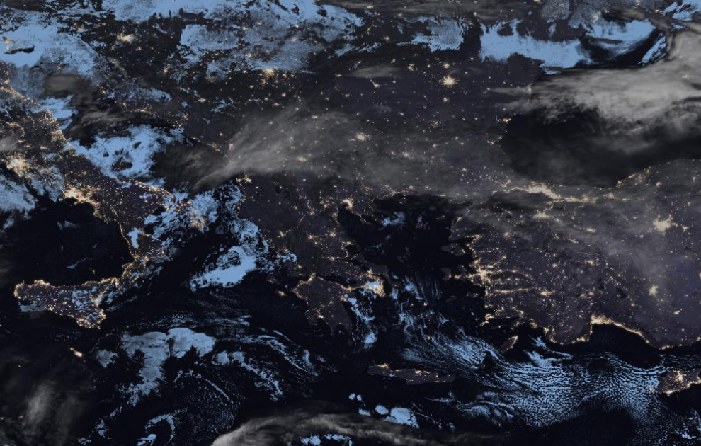 Τελευταία δορυφορική εικόνα νεφοκάλυψης