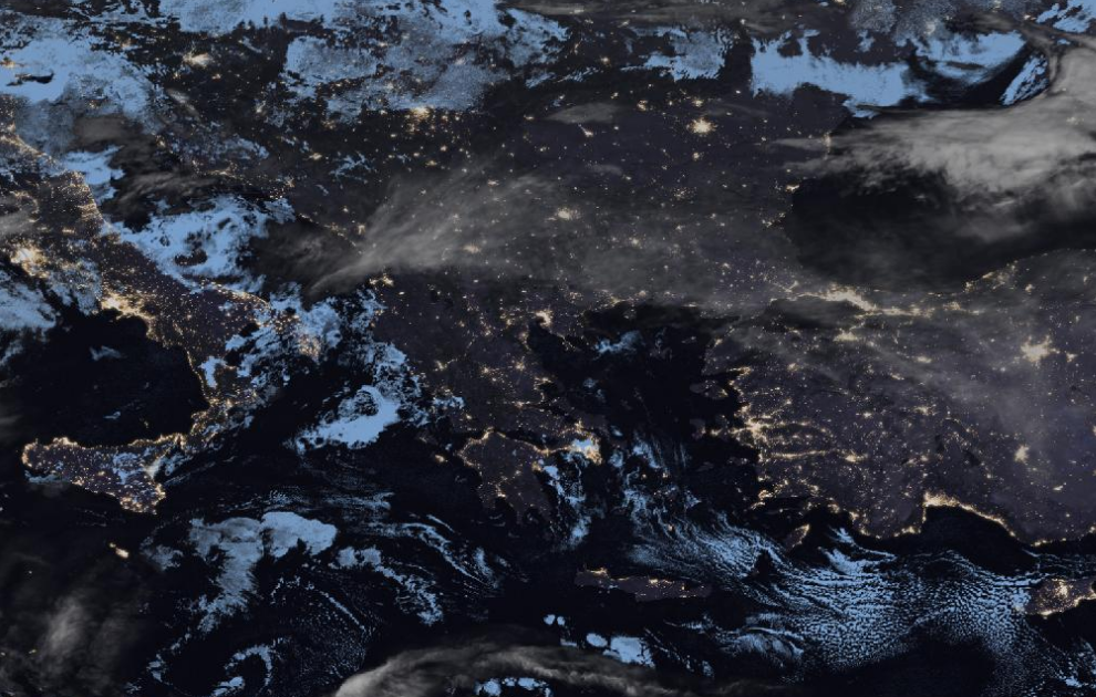 Τελευταία δορυφορική εικόνα νεφοκάλυψης