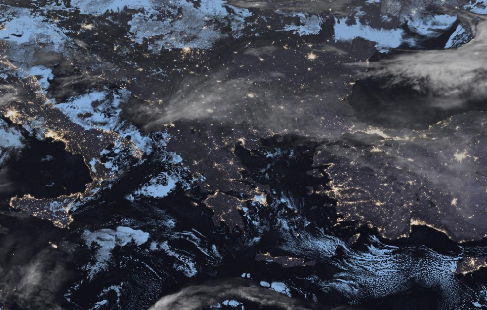 Τελευταία δορυφορική εικόνα νεφοκάλυψης