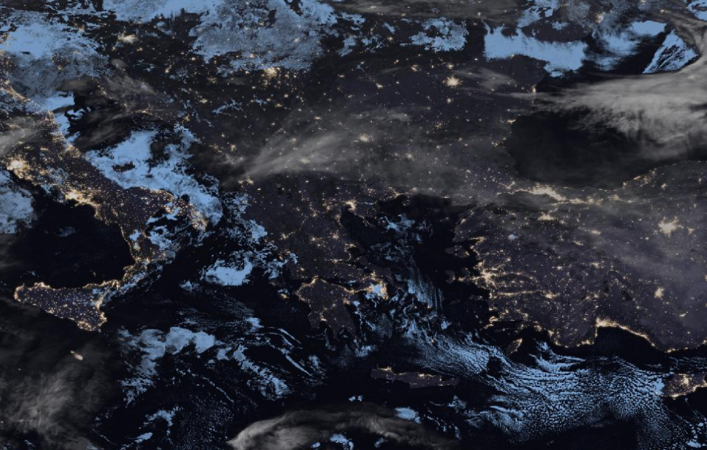 Τελευταία δορυφορική εικόνα νεφοκάλυψης