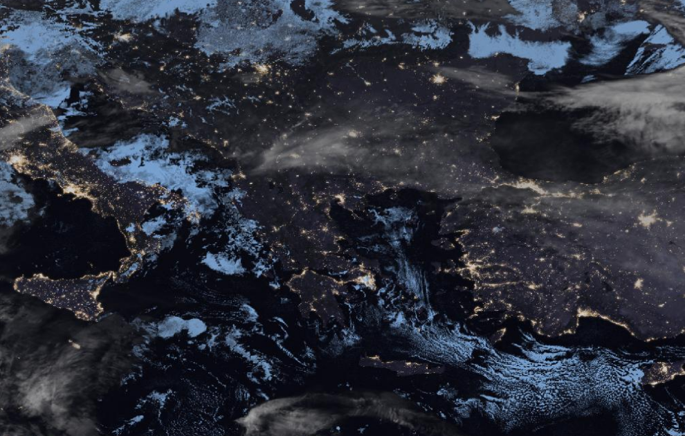 Τελευταία δορυφορική εικόνα νεφοκάλυψης