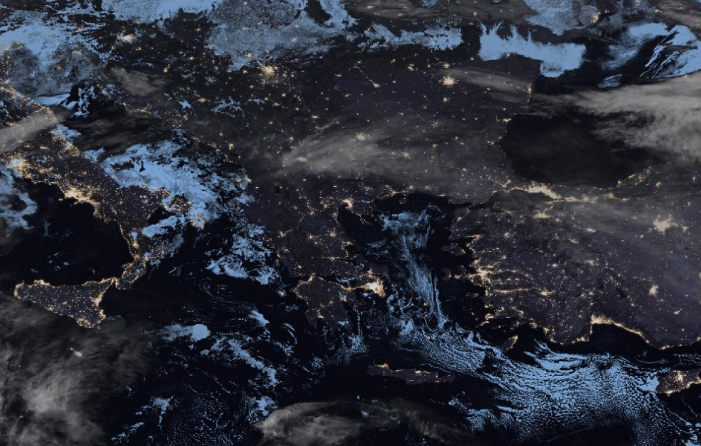 Τελευταία δορυφορική εικόνα νεφοκάλυψης