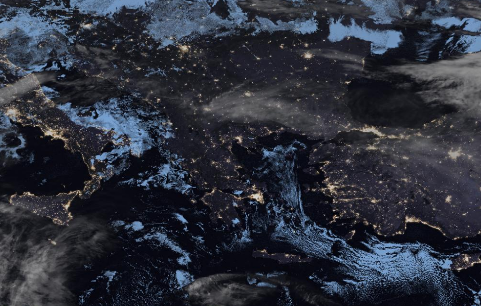 Τελευταία δορυφορική εικόνα νεφοκάλυψης