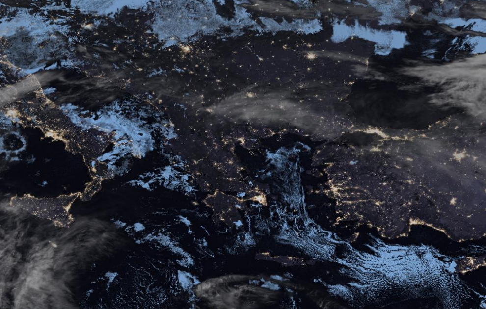 Τελευταία δορυφορική εικόνα νεφοκάλυψης