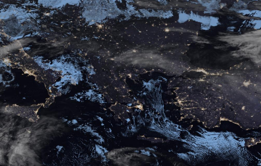 Τελευταία δορυφορική εικόνα νεφοκάλυψης