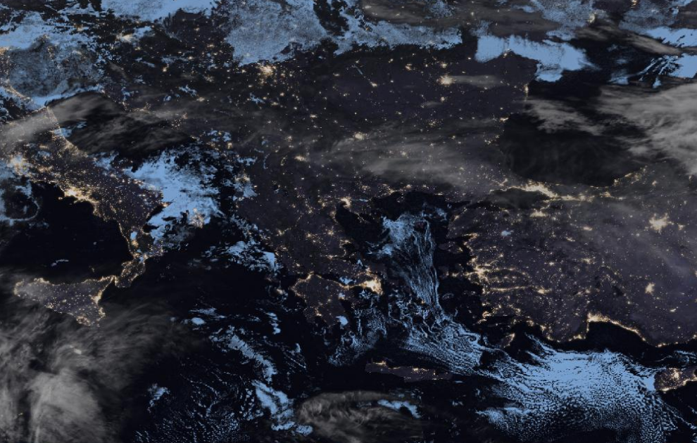 Τελευταία δορυφορική εικόνα νεφοκάλυψης