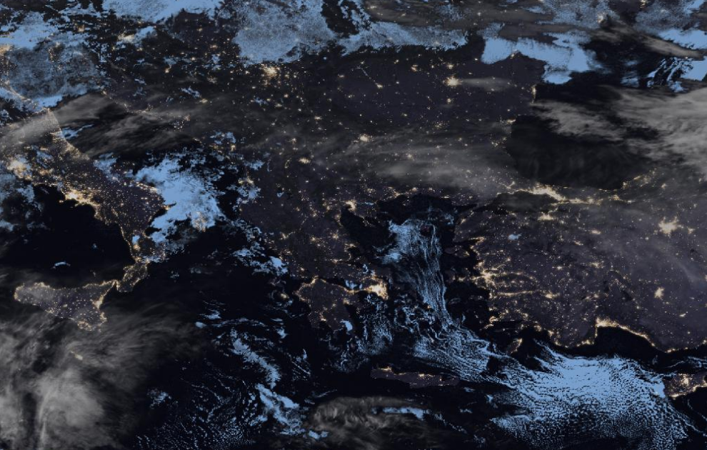 Τελευταία δορυφορική εικόνα νεφοκάλυψης