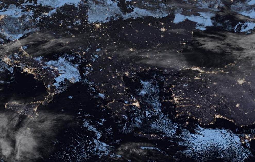 Τελευταία δορυφορική εικόνα νεφοκάλυψης