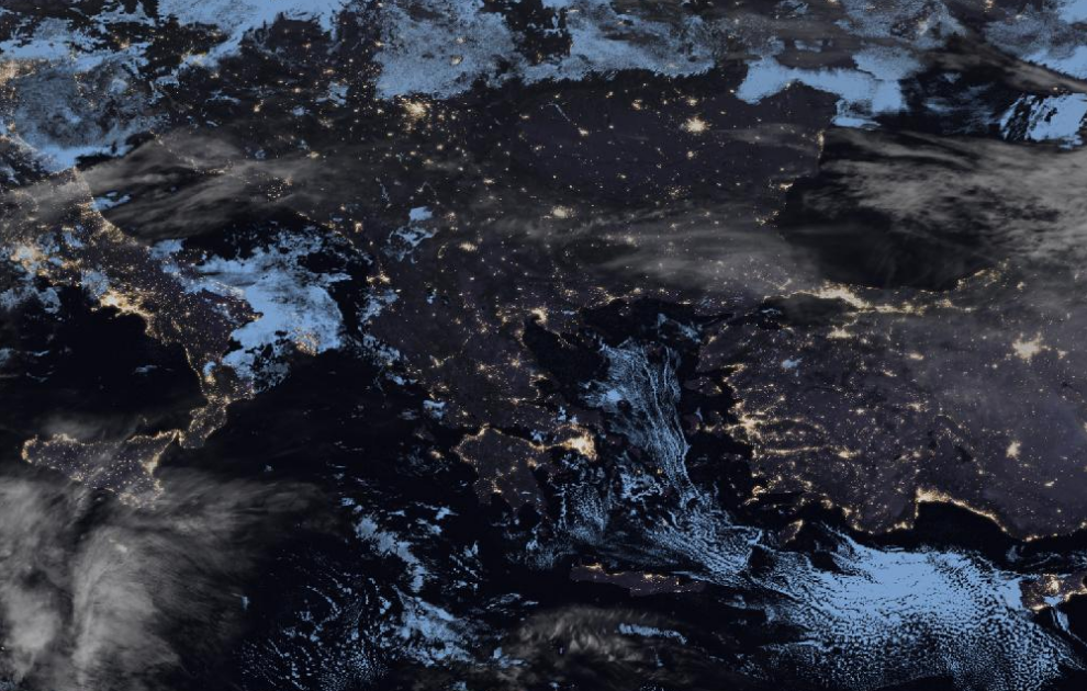 Τελευταία δορυφορική εικόνα νεφοκάλυψης