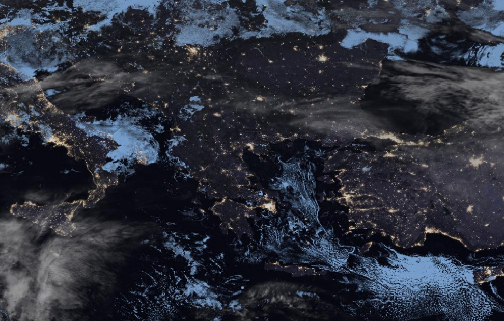 Τελευταία δορυφορική εικόνα νεφοκάλυψης