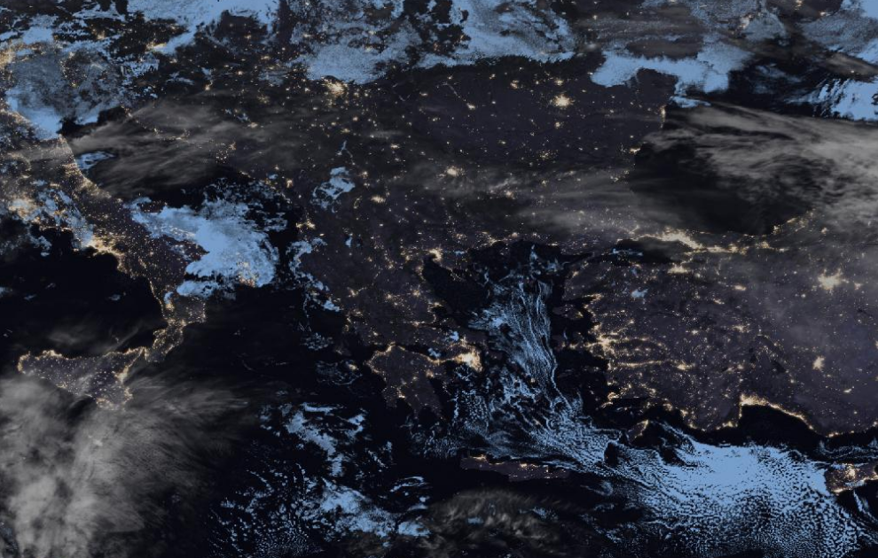 Τελευταία δορυφορική εικόνα νεφοκάλυψης