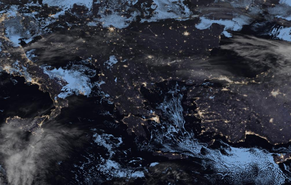 Τελευταία δορυφορική εικόνα νεφοκάλυψης