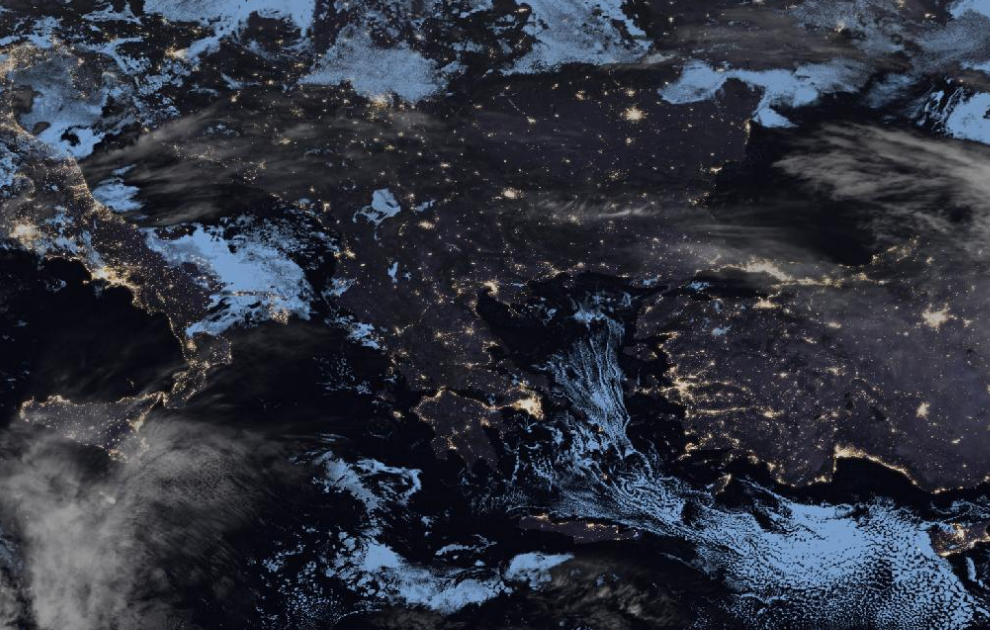 Τελευταία δορυφορική εικόνα νεφοκάλυψης