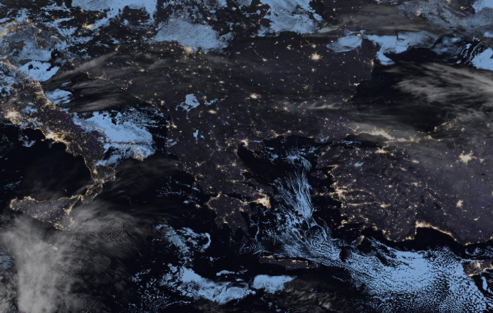 Τελευταία δορυφορική εικόνα νεφοκάλυψης