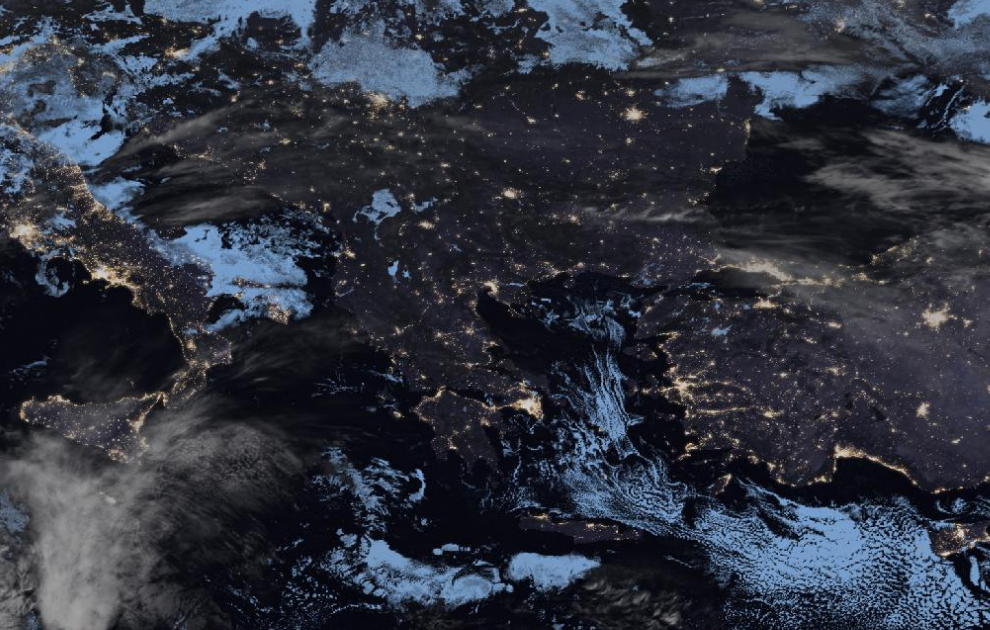 Τελευταία δορυφορική εικόνα νεφοκάλυψης