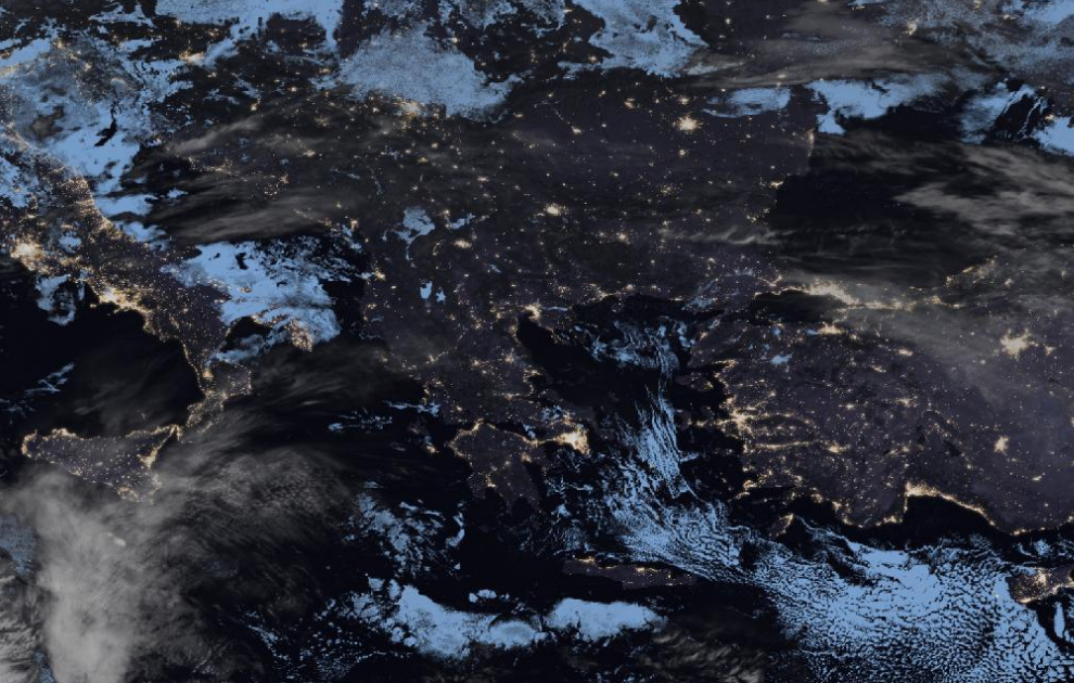 Τελευταία δορυφορική εικόνα νεφοκάλυψης