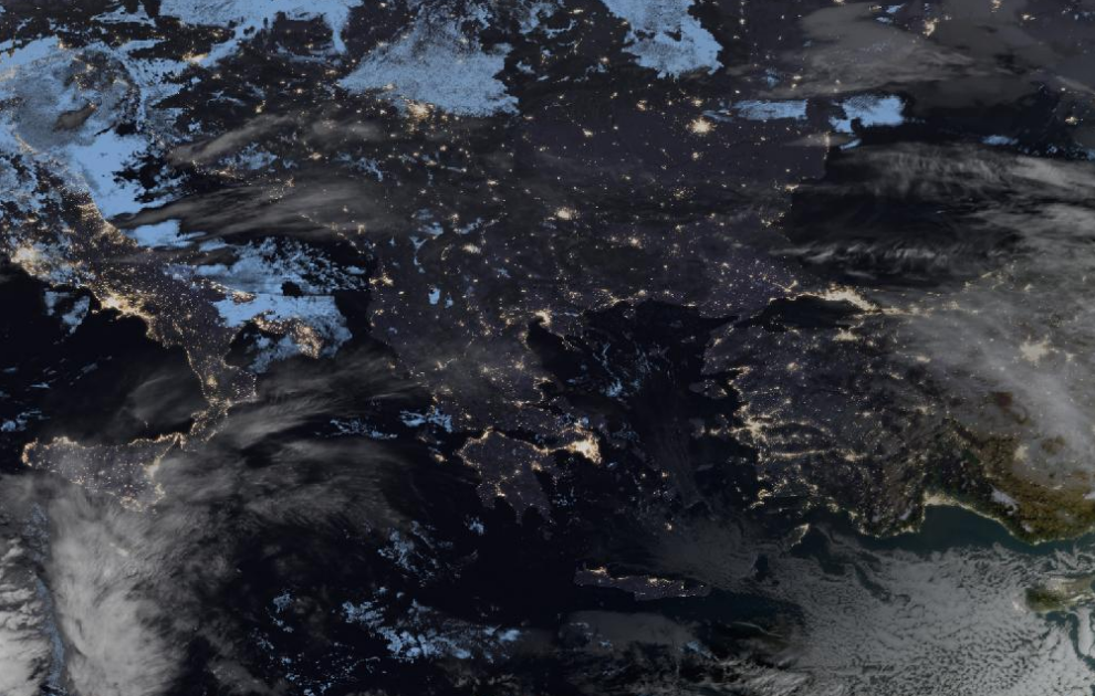 Τελευταία δορυφορική εικόνα νεφοκάλυψης