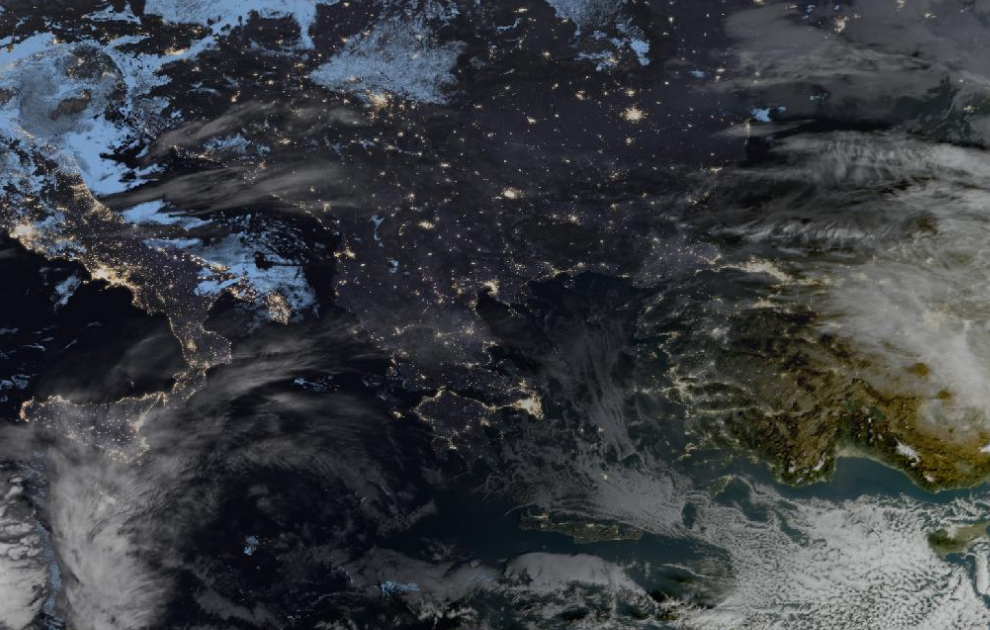 Τελευταία δορυφορική εικόνα νεφοκάλυψης