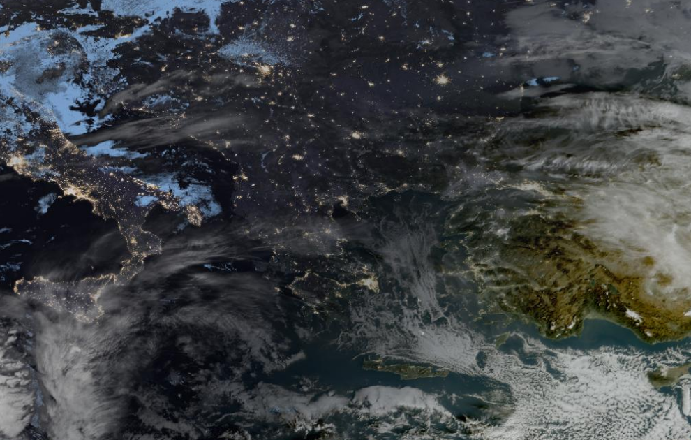 Τελευταία δορυφορική εικόνα νεφοκάλυψης