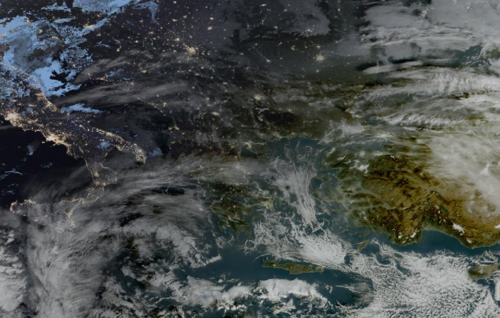 Τελευταία δορυφορική εικόνα νεφοκάλυψης