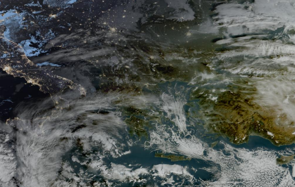 Τελευταία δορυφορική εικόνα νεφοκάλυψης