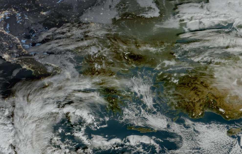 Τελευταία δορυφορική εικόνα νεφοκάλυψης