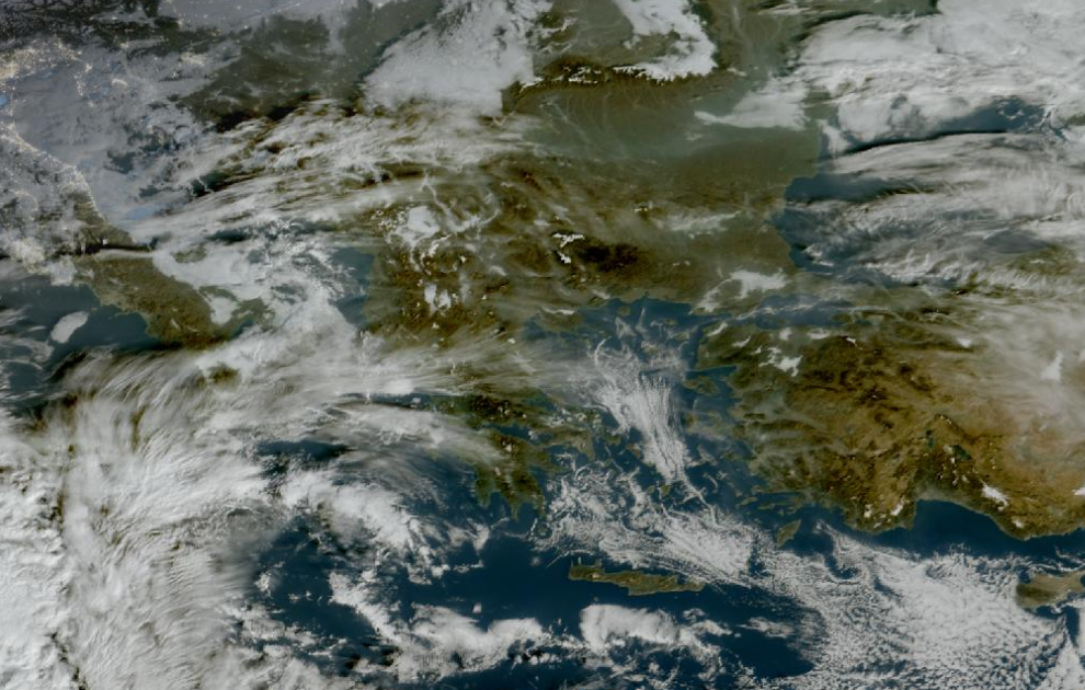 Τελευταία δορυφορική εικόνα νεφοκάλυψης