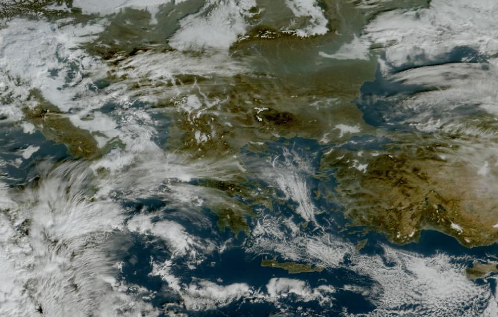 Τελευταία δορυφορική εικόνα νεφοκάλυψης