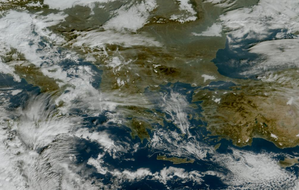 Τελευταία δορυφορική εικόνα νεφοκάλυψης