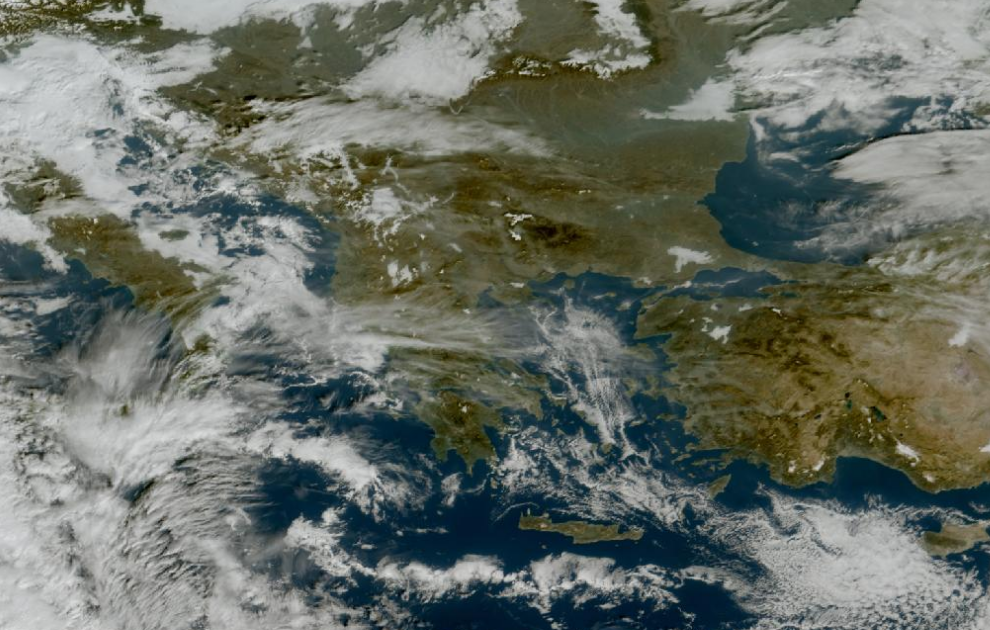 Τελευταία δορυφορική εικόνα νεφοκάλυψης